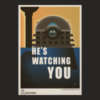 Dalek Time War Propaganda Poster 2 Ladies Fitted T-shirt | Artistshot