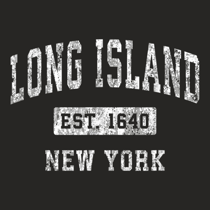 Long Island New York Ny Vintage Established Sports Design Ladies Fitted T-Shirt by MalcolmJCausby | Artistshot