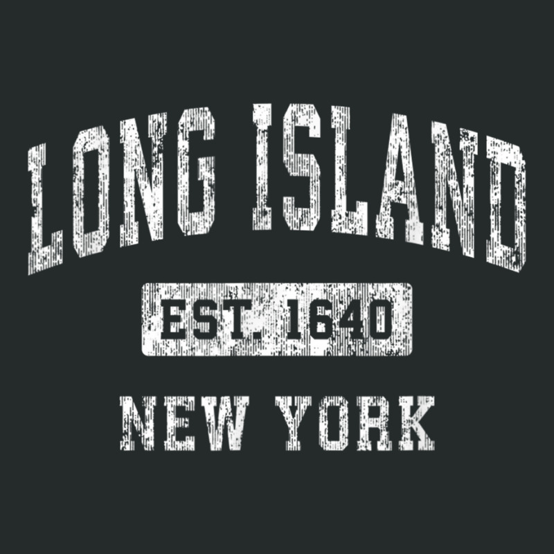 Long Island New York Ny Vintage Established Sports Design Women's Triblend Scoop T-shirt by MalcolmJCausby | Artistshot