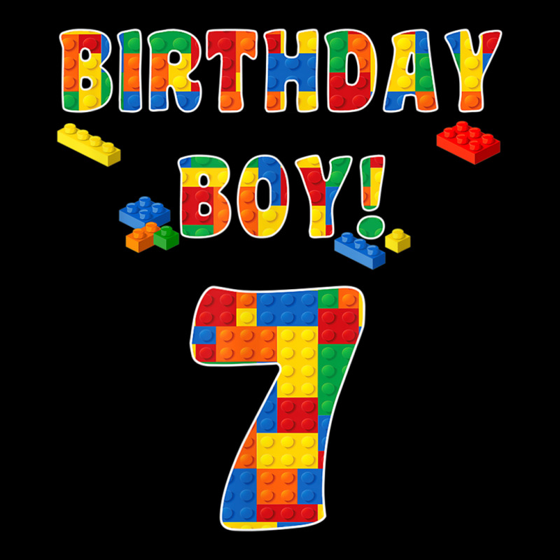 Building Block Birthday Boy Turning 7 Men's 3/4 Sleeve Pajama Set | Artistshot