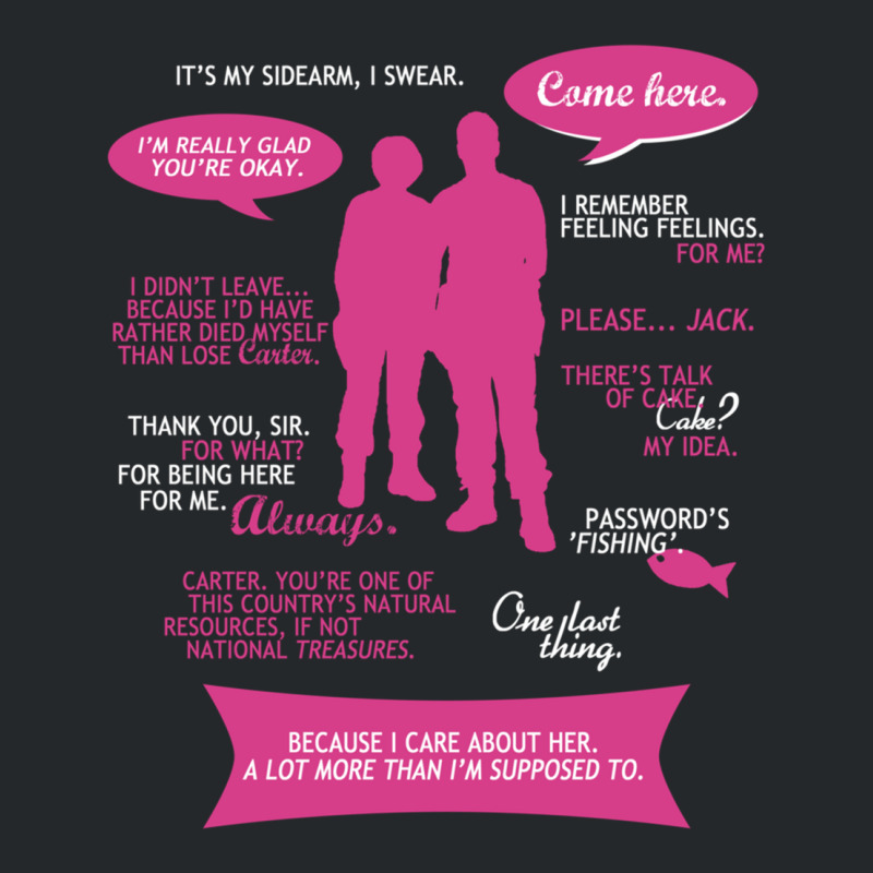 Stargate Sg1  Sam Amp Jack Quotes (pinkwhite Design) Fitted Crewneck Sweatshirt by cm-arts | Artistshot