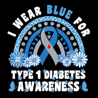 T1d Awareness Month Rainbow I Wear Blue For Type 1 Diabetes T Shirt Pocket T-shirt | Artistshot