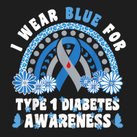 T1d Awareness Month Rainbow I Wear Blue For Type 1 Diabetes T Shirt Classic T-shirt | Artistshot