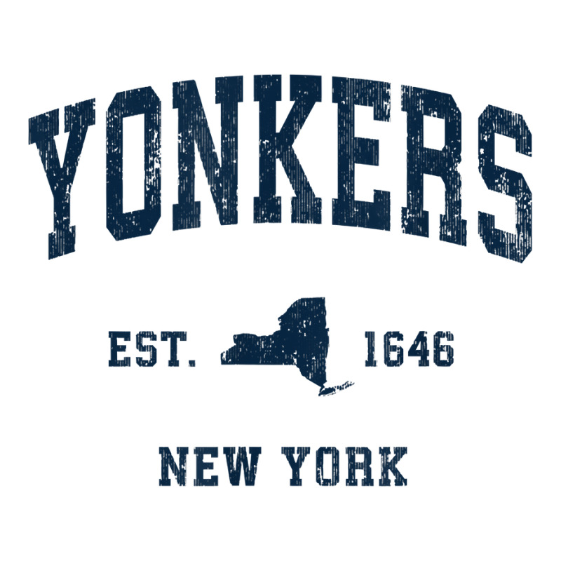 Yonkers New York Ny Vintage Athletic Navy Sports Design T Shirt Men's Long Sleeve Pajama Set | Artistshot