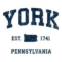 York Pennsylvania Pa Vintage Athletic Navy Sports Design T Shirt Men's 3/4 Sleeve Pajama Set | Artistshot