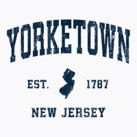 Yorketown New Jersey Nj Vintage Athletic Navy Sports Design T Shirt T-shirt | Artistshot