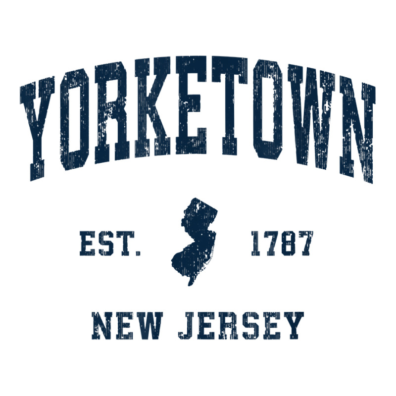 Yorketown New Jersey Nj Vintage Athletic Navy Sports Design T Shirt Zipper Hoodie | Artistshot