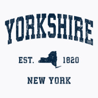 Yorkshire New York Ny Vintage Athletic Navy Sports Design T Shirt T-shirt | Artistshot