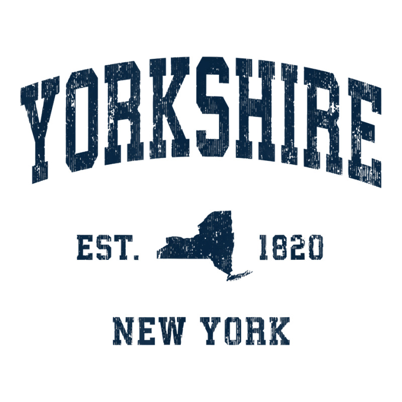 Yorkshire New York Ny Vintage Athletic Navy Sports Design T Shirt Men's Long Sleeve Pajama Set | Artistshot