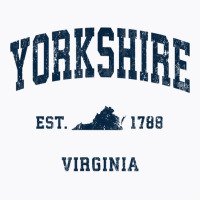 Yorkshire Virginia Va Vintage Athletic Navy Sports Design T Shirt T-shirt | Artistshot