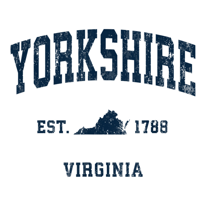 Yorkshire Virginia Va Vintage Athletic Navy Sports Design T Shirt 3/4 Sleeve Shirt | Artistshot