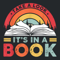 Take A Look It's In A Book Reading Vintage Retro Rainbow T Shirt Crewneck Sweatshirt | Artistshot