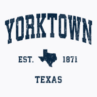 Yorktown Texas Tx Vintage Athletic Navy Sports Design T Shirt T-shirt | Artistshot