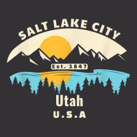 Salt Lake City Utah Souvenir Mountain Sunset River T Shirt Vintage Hoodie | Artistshot