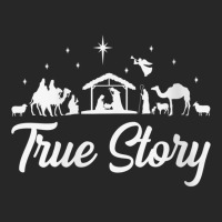 Womens True Story Nativity Scene Manger Jesus Christian Christmas V Ne Men's T-shirt Pajama Set | Artistshot