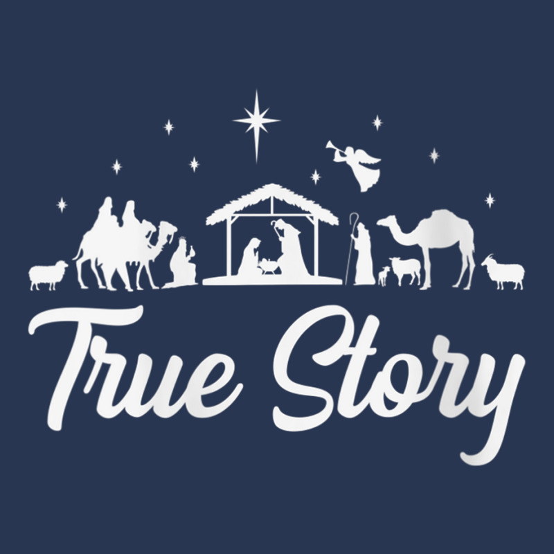 Womens True Story Nativity Scene Manger Jesus Christian Christmas V Ne Men Denim Jacket by cm-arts | Artistshot