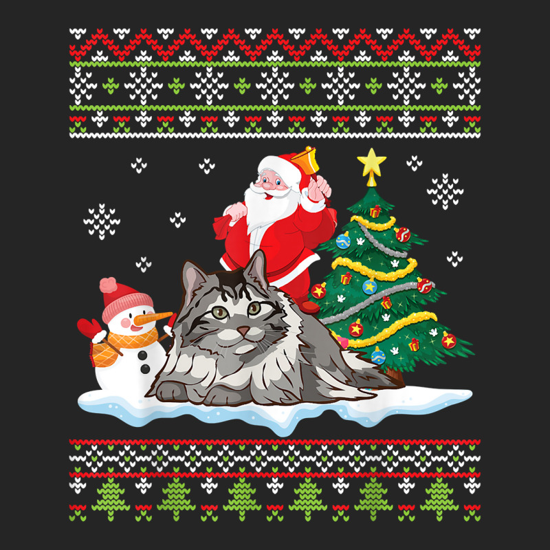 Santa Riding Siberian Cat Noel Tree Presents Merry Christmas T Shirt Unisex Hoodie by cm-arts | Artistshot