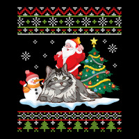 Santa Riding Siberian Cat Noel Tree Presents Merry Christmas T Shirt Men's 3/4 Sleeve Pajama Set | Artistshot