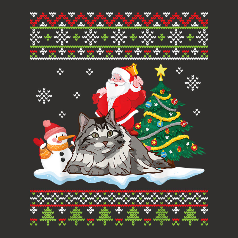 Santa Riding Siberian Cat Noel Tree Presents Merry Christmas T Shirt Champion Hoodie by cm-arts | Artistshot