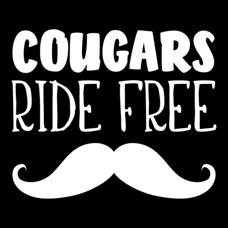 Cougars Ride Free Mustache Rides Cougar Bait Long Sleeve T Shirt Kids Cap by cm-arts | Artistshot