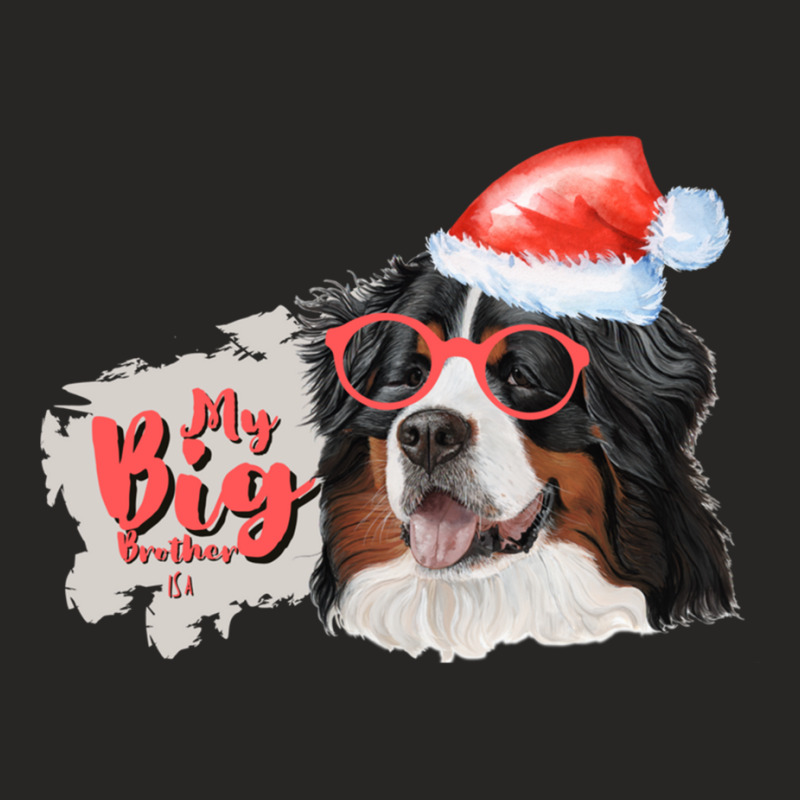 My Big Brother Is A  Bernese Mt. Dog Charismas Gift 14 Ladies Fitted T-Shirt by cm-arts | Artistshot