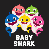 Pinkfong Baby Shark Family T Shirt With Text T-shirt | Artistshot