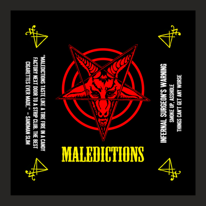 Maledictions - The Best Smokes In Hell - Quote, Warning And Sigils S,  Ladies Fitted T-Shirt by TERESALIRES | Artistshot