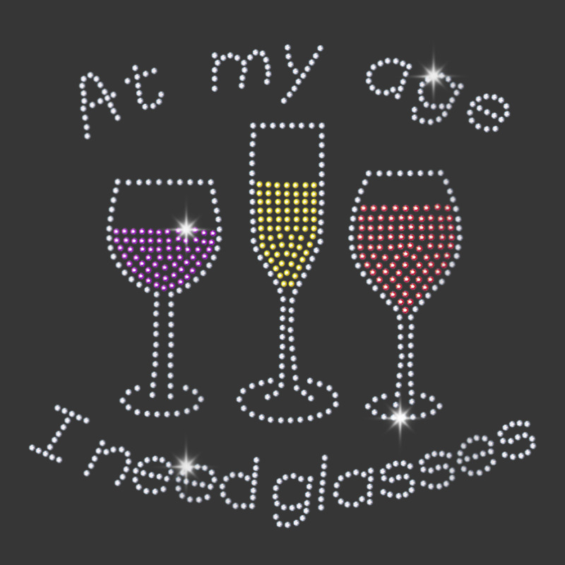 Womens At My Age I Need Glasses Three Wine Bling Rhinestone V Neck T S Toddler Hoodie by cm-arts | Artistshot