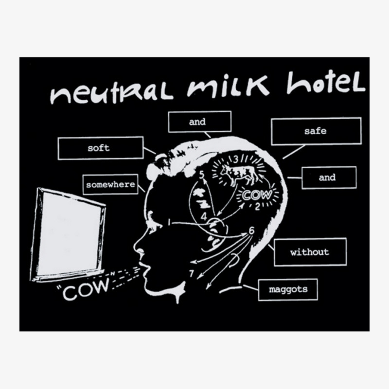 Neutral Milk Hotel Somewhere Soft And Sweet Without Maggots Cow Ladies Fitted T-Shirt by STEVERAMER | Artistshot