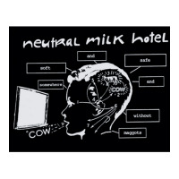 Neutral Milk Hotel Somewhere Soft And Sweet Without Maggots Cow Women's V-neck T-shirt | Artistshot