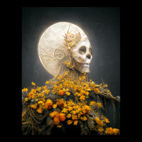 Moon Dia De Los Muertes Saint Goddess Marigolds Midjourney Zipper Hoodie | Artistshot