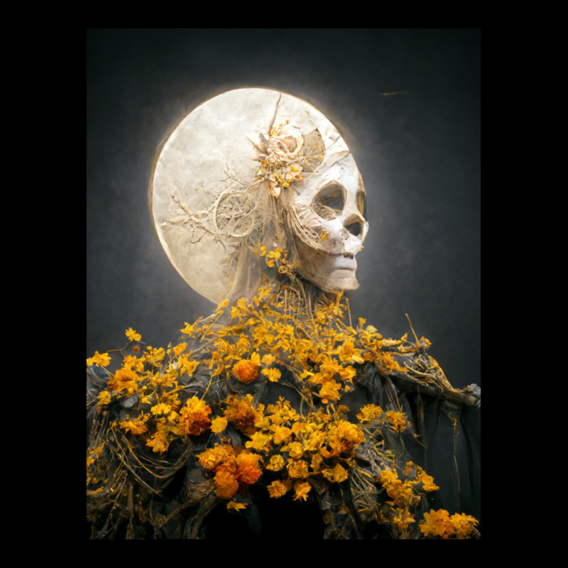 Moon Dia De Los Muertes Saint Goddess Marigolds Midjourney Long Sleeve Shirts by cm-arts | Artistshot