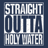 Straight Outta Holy Water T Shirt Men Denim Jacket | Artistshot