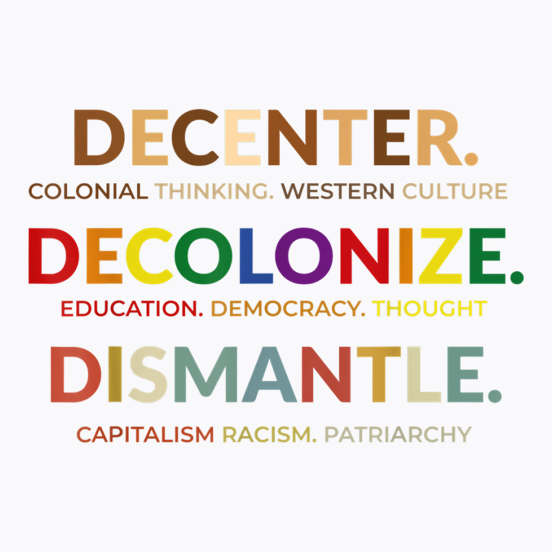 Decenter Decolonize Dismantle T Shirt T-shirt | Artistshot