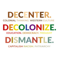 Decenter Decolonize Dismantle T Shirt V-neck Tee | Artistshot