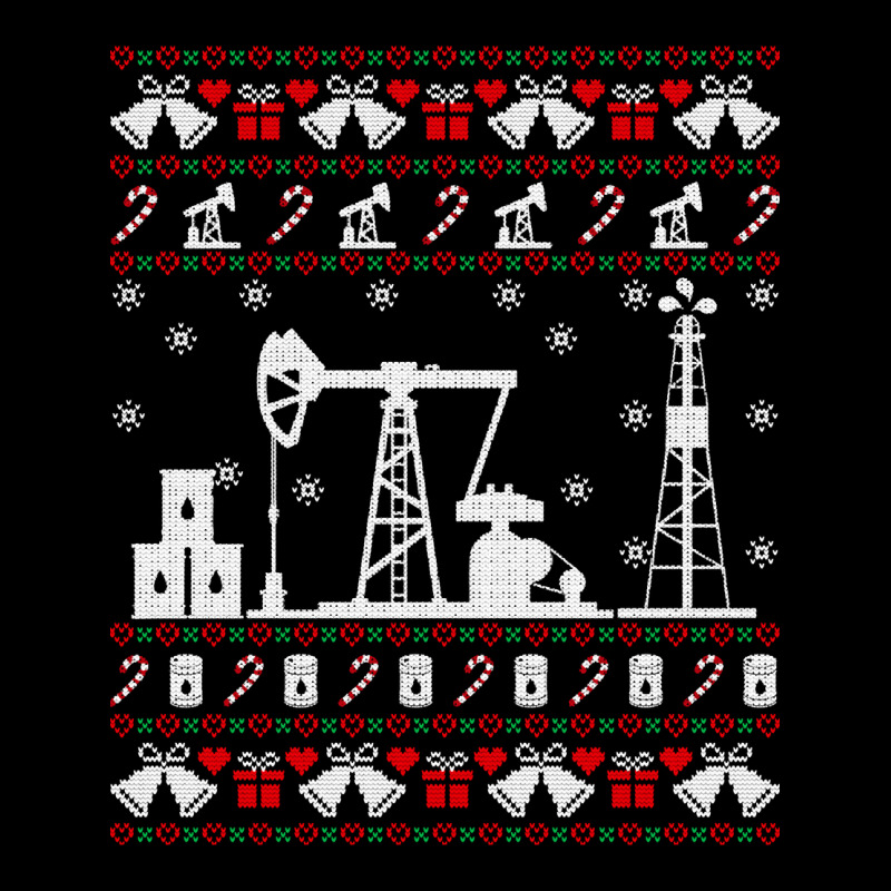 Merry Fracking Christmas Oilfield Oil Ugly Christmas Sweater Long Slee V-neck Tee | Artistshot