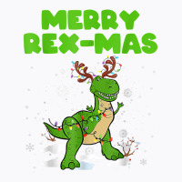 Merry Rex Mas Dinosaur Christmas Reindeer Lights Xmas Kids T Shirt T-shirt | Artistshot