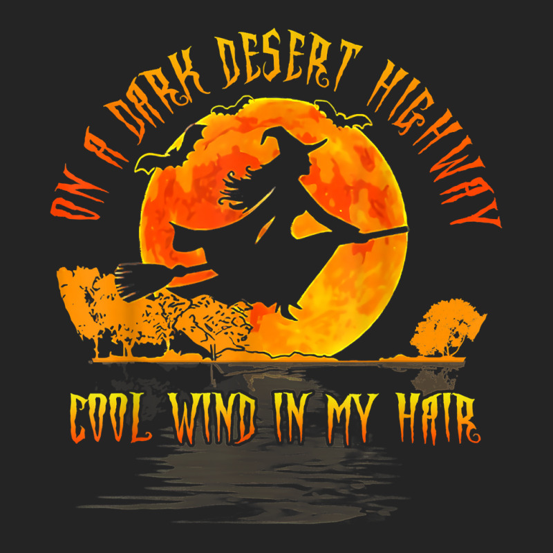 On The Dark Desert Highway Witch Riding Broom Night Hippies T Shirt 3/4 Sleeve Shirt | Artistshot