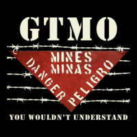 Gtmo Land Mine Barbed Wire Sign  Guantanamo Bay Cuba Women's V-neck T-shirt | Artistshot