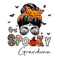 One Spooky Grandma Messy Bun Grandma Pumpkin Halloween T Shirt 3/4 Sleeve Shirt | Artistshot