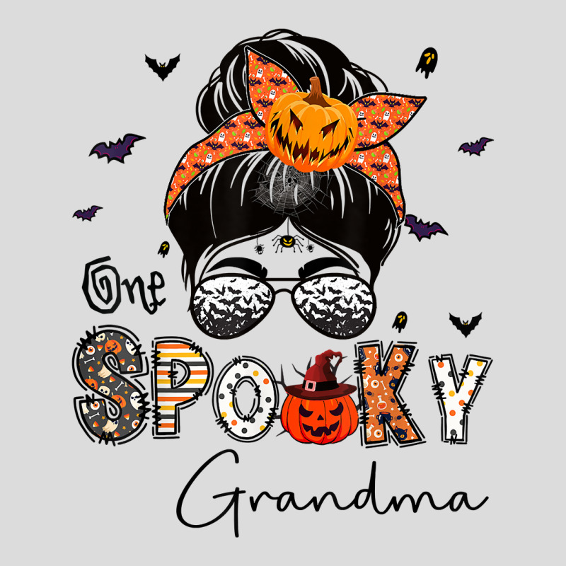 One Spooky Grandma Messy Bun Grandma Pumpkin Halloween T Shirt Men's Polo Shirt | Artistshot