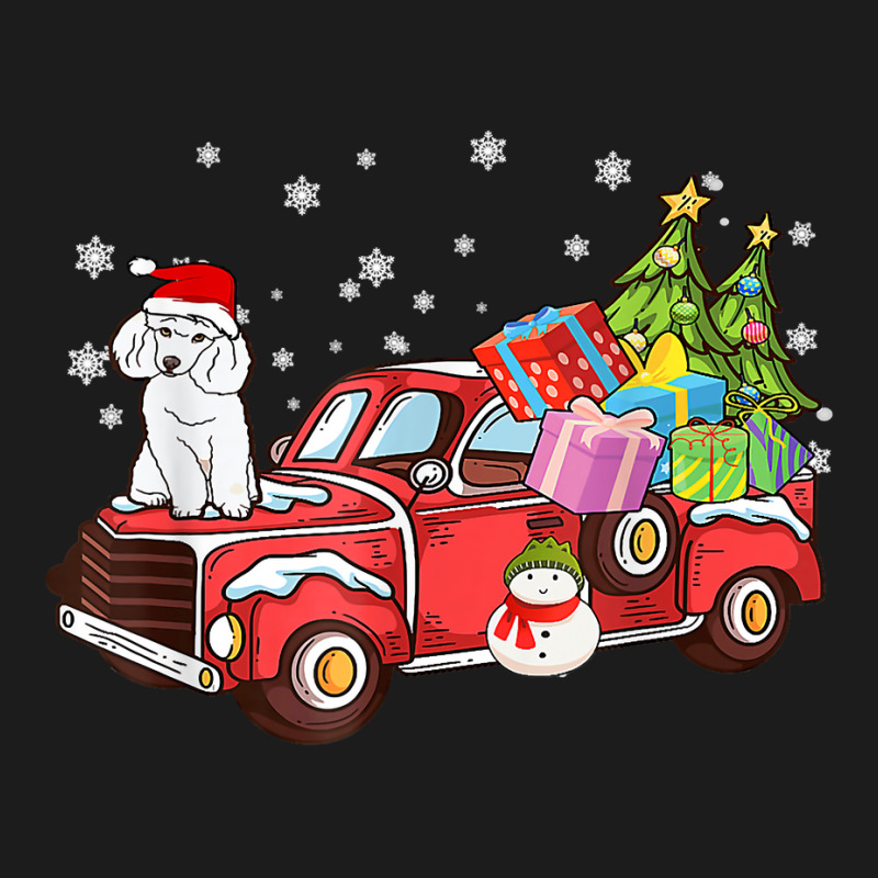 Poodle Riding Red Truck Merry Christmas Dog Lover Gifts T Shirt Hoodie & Jogger Set | Artistshot