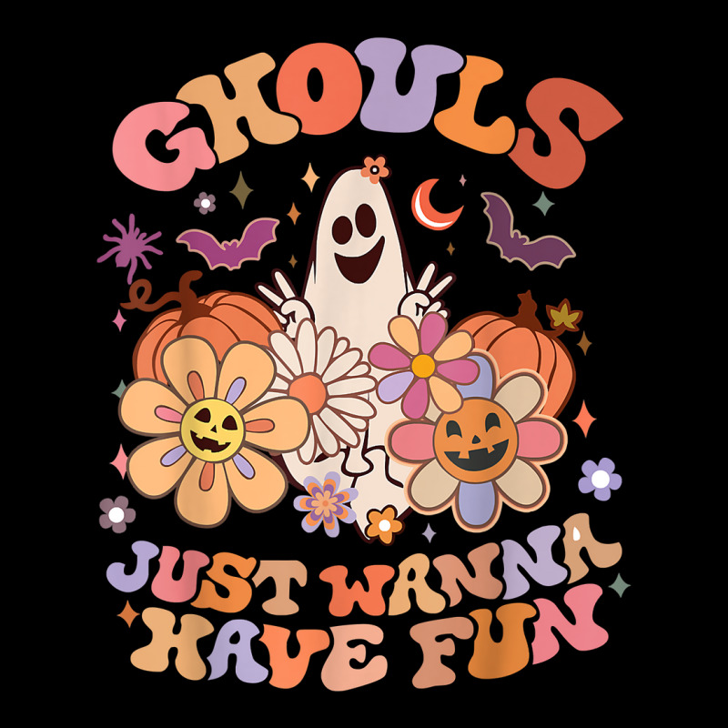 Retro Groovy Halloween Women Men Ghouls Just Wanna Have Fun T Shirt Long Sleeve Shirts | Artistshot