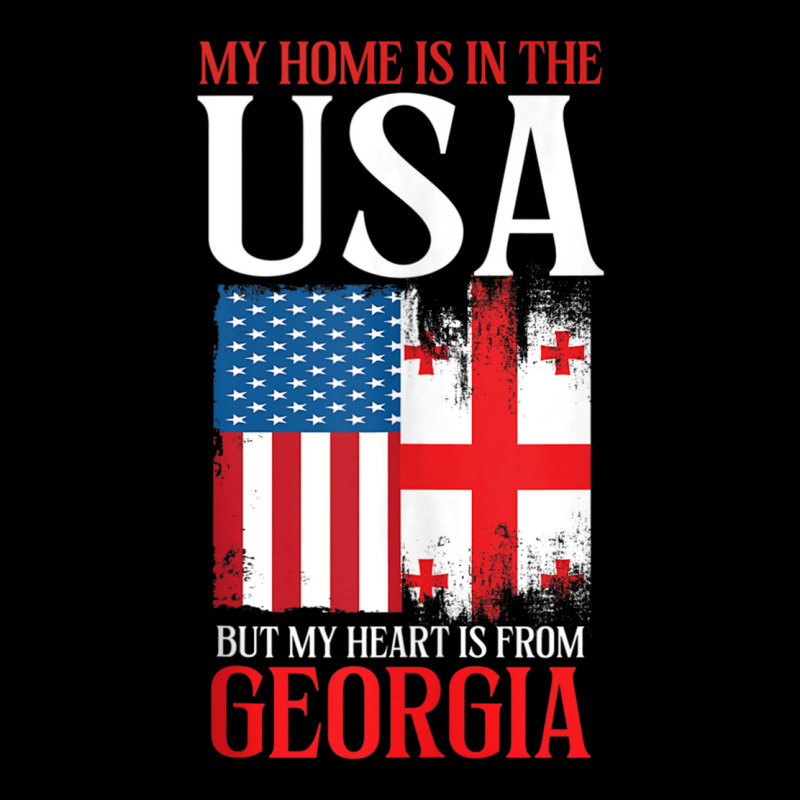 Home Usa Heart From Georgia  Patriotic Georgian Flag Tank Top Adjustable Cap by cm-arts | Artistshot