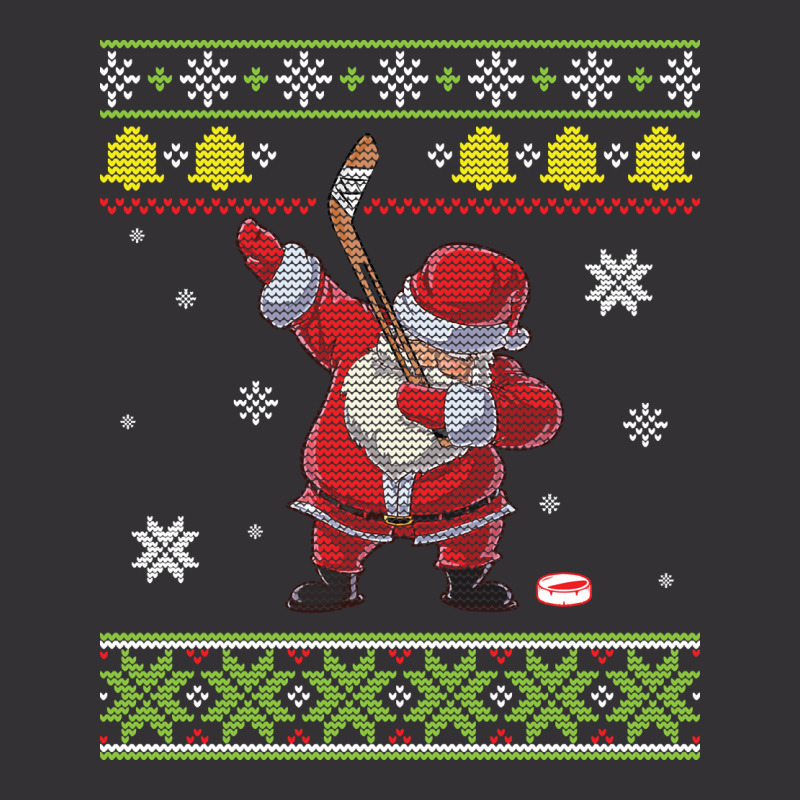 Santa Claus Dabbing Playing Hockey Around Snow Merry Xmas Long Sleeve Vintage Hoodie And Short Set | Artistshot