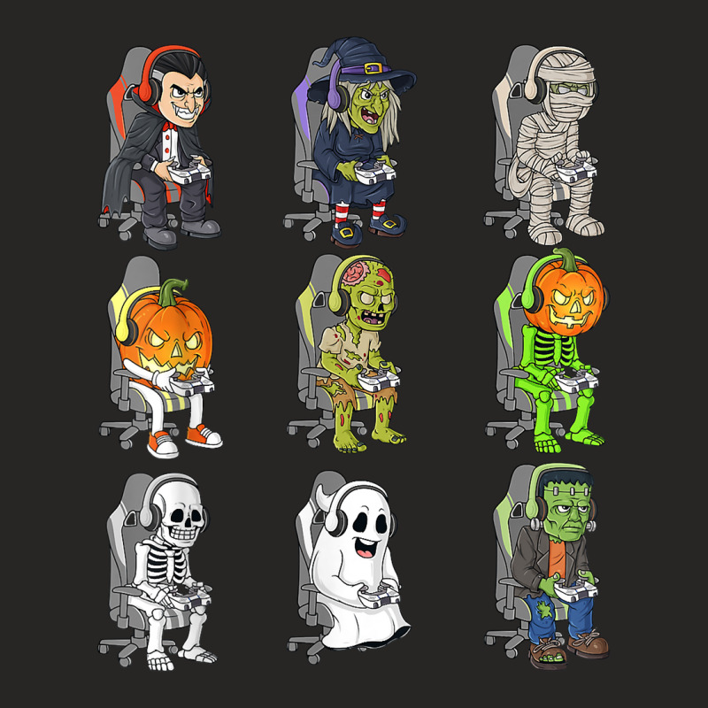 Gamer Halloween Skeleton Vampire Gaming Mummy Boys Kids Teen T Shirt Ladies Fitted T-Shirt by towamingle | Artistshot