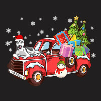 Siberian Husky Riding Red Truck Merry Christmas Dog Lover T Shirt T-shirt | Artistshot