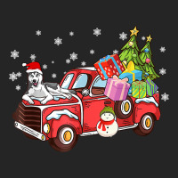 Siberian Husky Riding Red Truck Merry Christmas Dog Lover T Shirt Unisex Hoodie | Artistshot