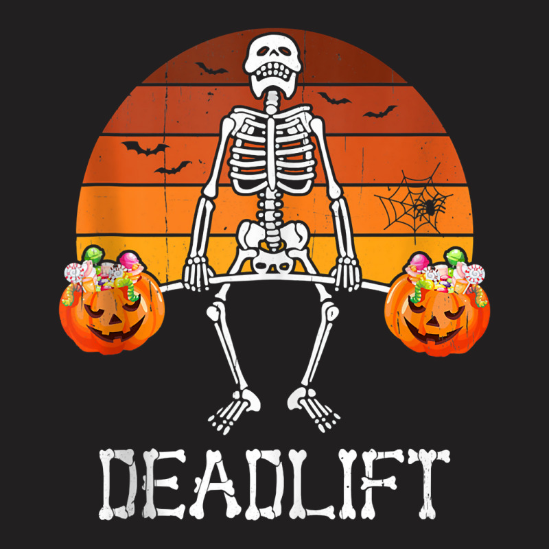 Skeleton Dead Lift Candy Buckets Gym Workout Halloween Tank Top T-shirt | Artistshot