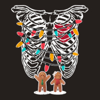 Skeleton Heart Rib Cage X Ray Gingerbread Christmas Lights T Shirt Tank Top | Artistshot